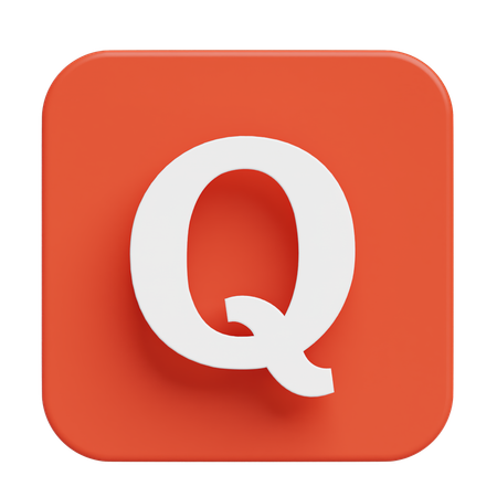 Free Quora  3D Illustration