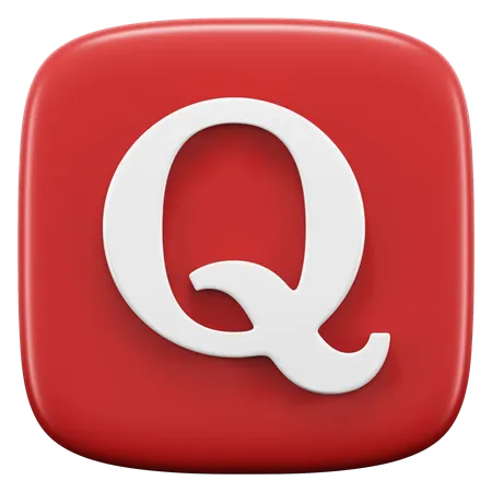 Free Engaging Interpretation Of The Quora Logo 3D Icon