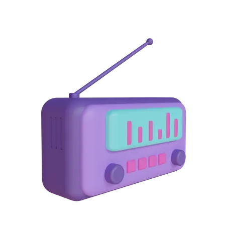 Free Radio  3D Illustration