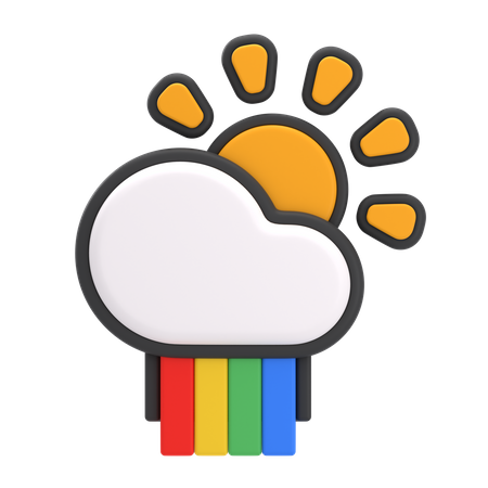 Free Rainbow After Rain  3D Icon