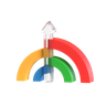 3d rainbow chart illustration