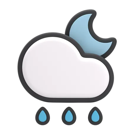 Free Rainy Night  3D Icon