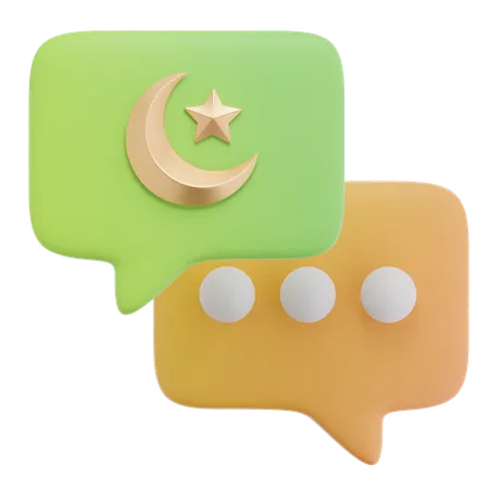 Free Ramadan Chat  3D Icon