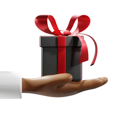 Free Receive Gift Box  3D Icon
