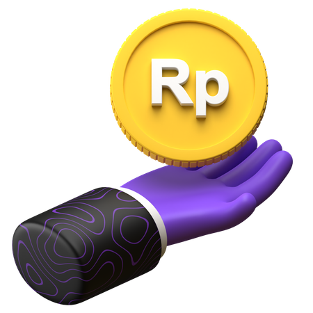 Free Recibir dinero en rupias  3D Illustration