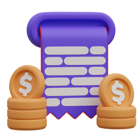 Free Reçu d'achat  3D Icon