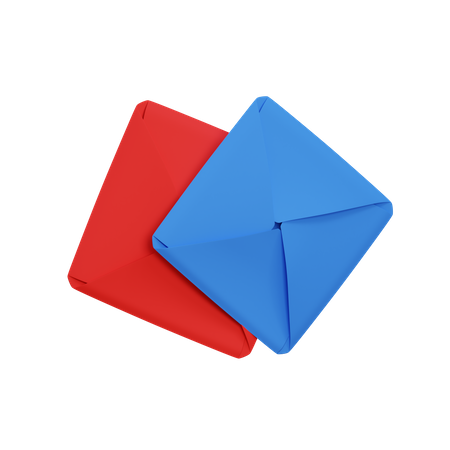 Free Red And Blue Ddakji  3D Illustration