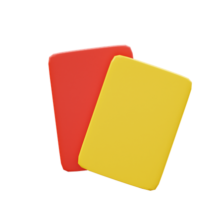 Free Red And Yellow Card  3D Icon
