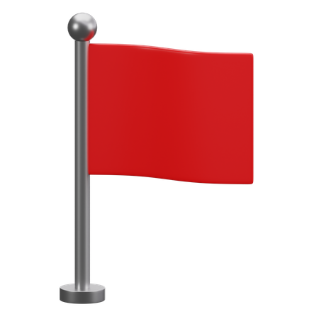 Free Red Flag  3D Icon