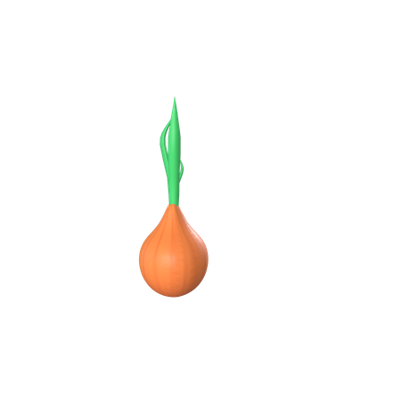 Free Red Onion  3D Icon