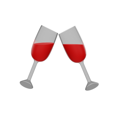 Free Red Wine Glass  3D Illustration