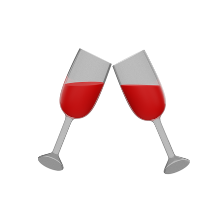 Free Red Wine Glass  3D Illustration