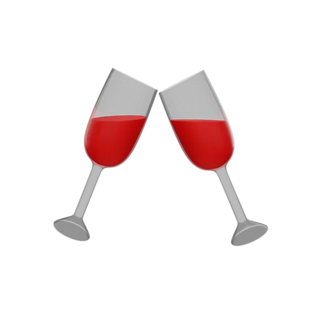 Free Red Wine Glass  3D Illustration