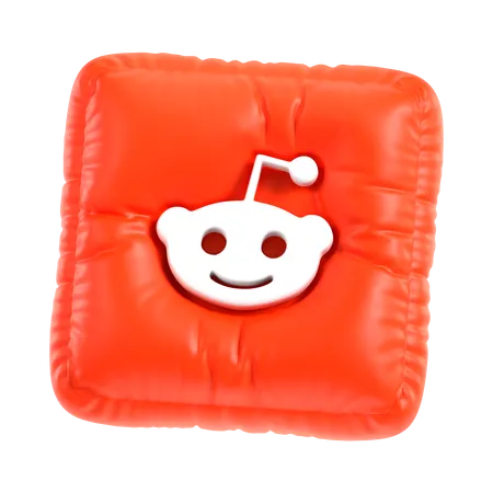 Free 3 D Inflated Reddit Logo 3D Icon