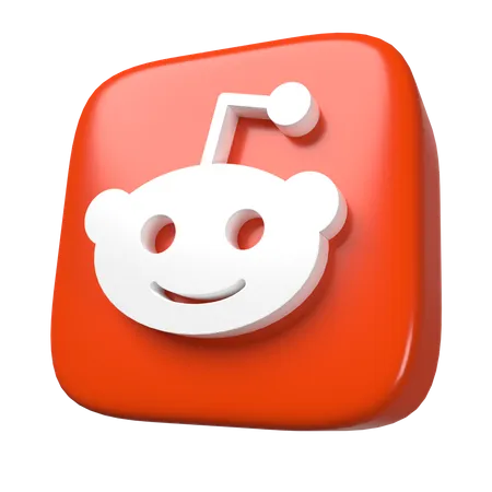 Free Reddit 3 D Logo Icon 3D Icon