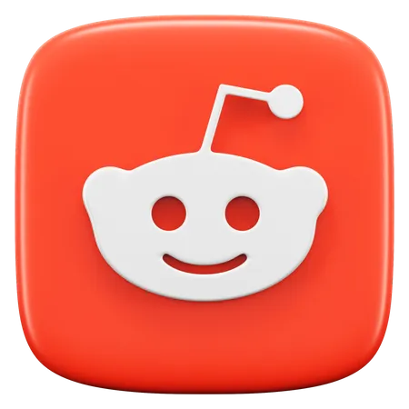 Free Unique Depiction Of The Reddit Logo 3D Icon