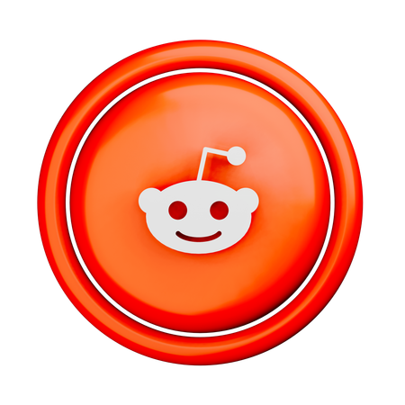 Free Reddit Logo  3D Icon