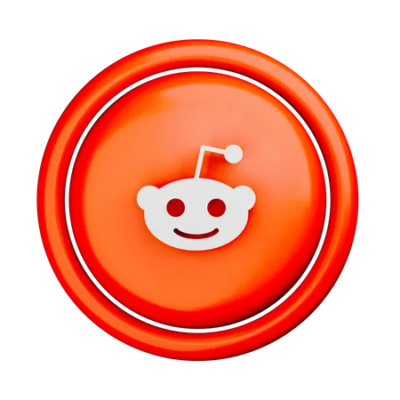 Free Reddit Logo  3D Icon