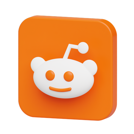 Free Reddit Logo  3D Icon