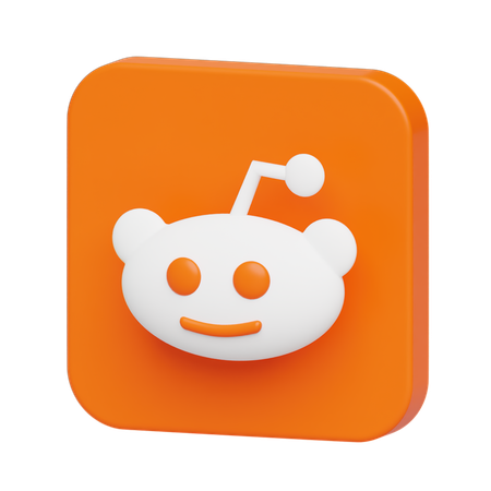 Free Reddit Logo  3D Illustration
