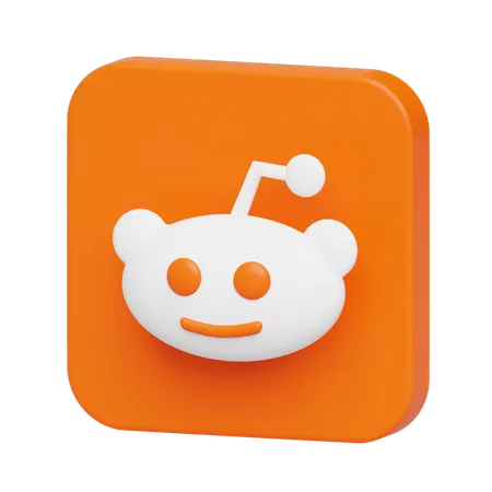 Free Reddit Logo  3D Illustration
