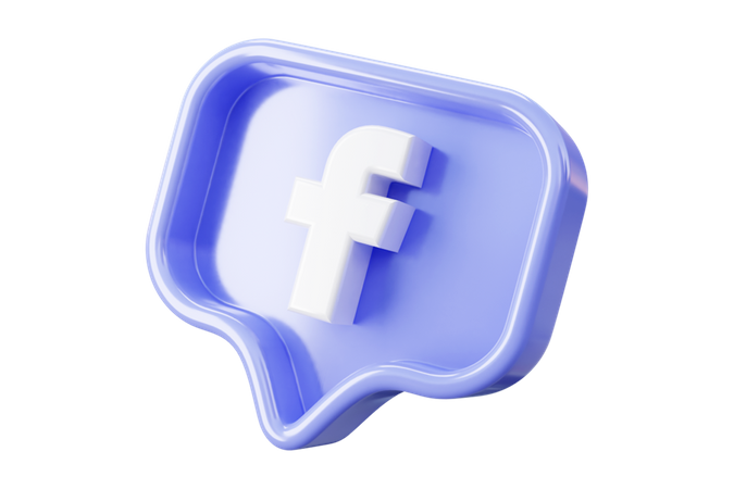 Free Redes sociales facebook  3D Icon