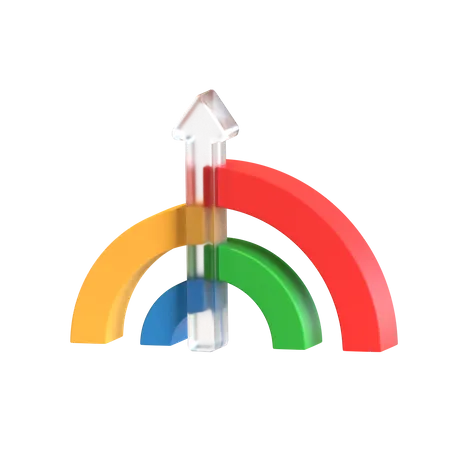 Free Regenbogendiagramm  3D Icon