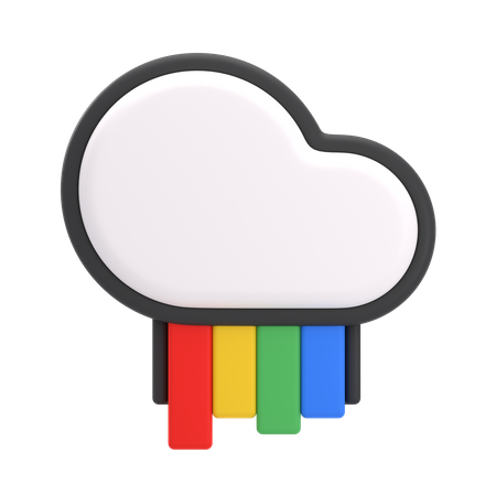 Free Regnerischer Regenbogen  3D Icon