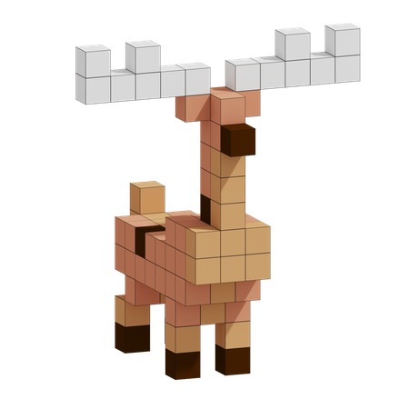 Free Reindeer  3D Icon