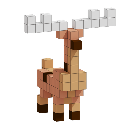 Free Reindeer  3D Icon
