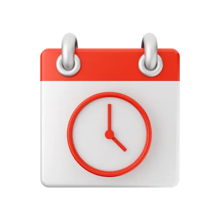 Free Calendario del reloj  3D Icon