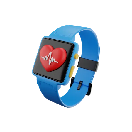 Free Monitor de salud con reloj inteligente  3D Icon