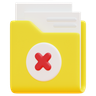 3d remove file folder illustration