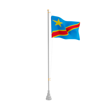 Free République démocratique du Congo  3D Flag