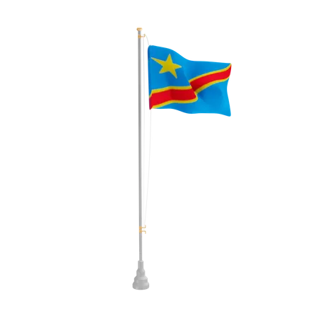 Free République démocratique du Congo  3D Flag