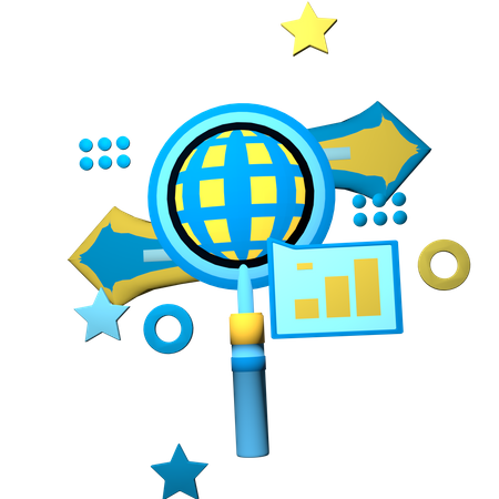 Free Réseau de recherche  3D Icon