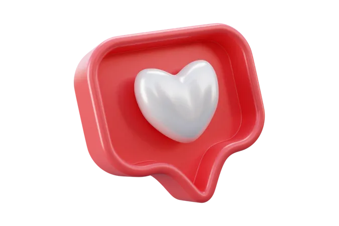 Free Emoji amour ou coeur sur les réseaux sociaux  3D Icon