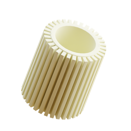 Free Ribbed Cylinder Min  3D Icon