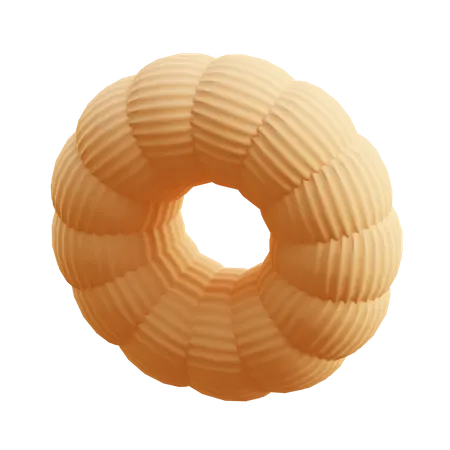 Free Ribbed Donuts  3D Icon