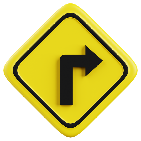 Free Right Sharp Turn  3D Icon