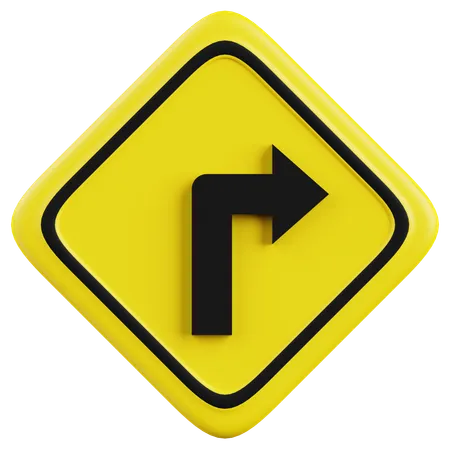 Free Right Sharp Turn  3D Icon