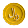 3d riyal coin logo