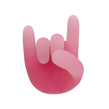 Free Rock-Handbewegung  3D Illustration