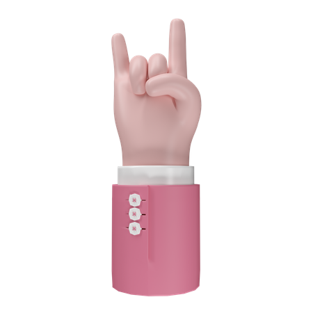 Free Rock Hand Gesture  3D Icon