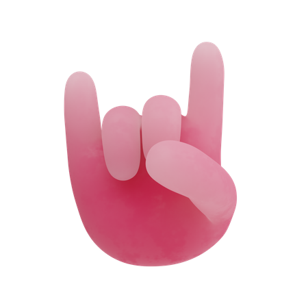 Free Rock hand gesture  3D Icon