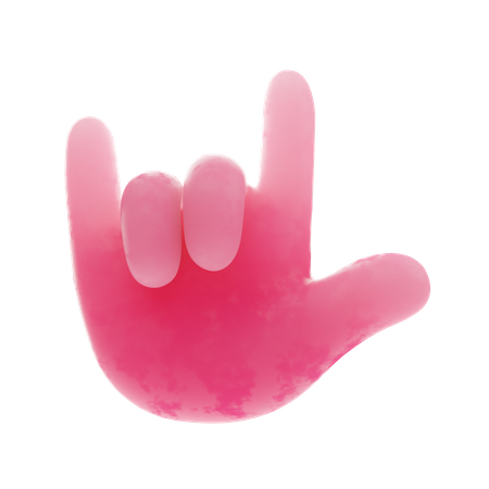 Free Rock hand gesture  3D Icon