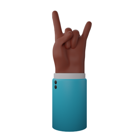 Free Rock N’ Roll Hand Sign  3D Icon