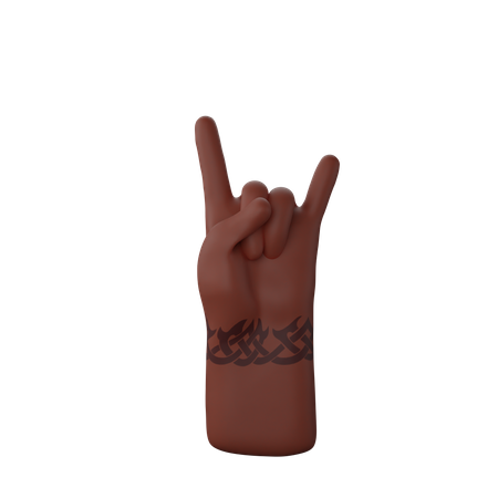 Free Rock N Roll Sign  3D Icon