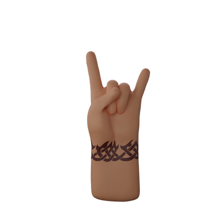 Free Rock N Roll Sign  3D Icon