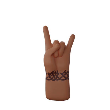 Free Rock N Roll Sign  3D Icon
